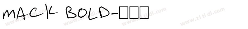 Mack Bold字体转换